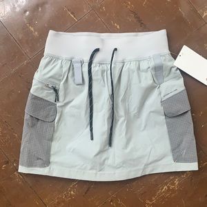 Multi pocket cargo hiking skirt with built in shorts